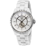 Chanel J12 Automatic White Dial Ceramic Unisex Watch #H3837 - Watches of America