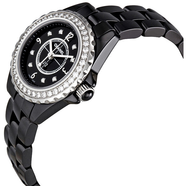 Chanel J12 Black Ceramic Quartz Ladies Watch #H2571 - Watches of America #2