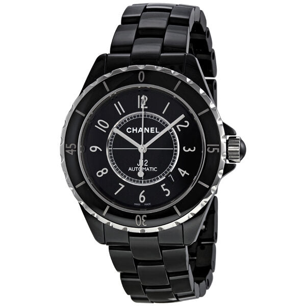Chanel J12 Black Dial Ceramic Automatic Unisex Watch #H2980 - Watches of America