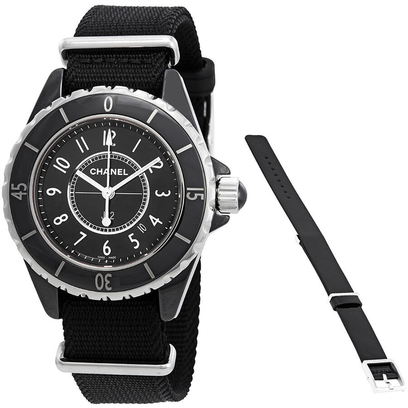 Chanel J12 Black Dial Ladies Watch #H4657 - Watches of America