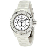 Chanel J12 Quartz White Dial Ladies Watch #H0968 - Watches of America