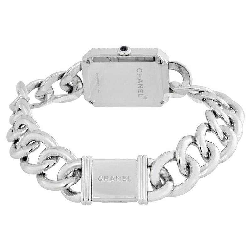 Chanel Premiere Black Dial Stainless Steel Diamond Ladies Watch #H3254 - Watches of America #3
