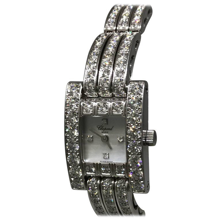 Chopard H Watch Diamond Ladies Watch #10/6966-1001 - Watches of America