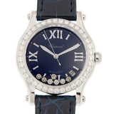 Chopard Happy Sport Automatic Diamond Blue Dial Ladies Watch #278559-3006 - Watches of America