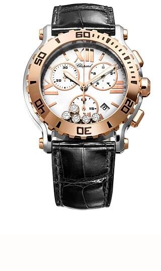 Chopard Happy Sport Chrono Rose Gold Ladies Watch #288499-6001 - Watches of America