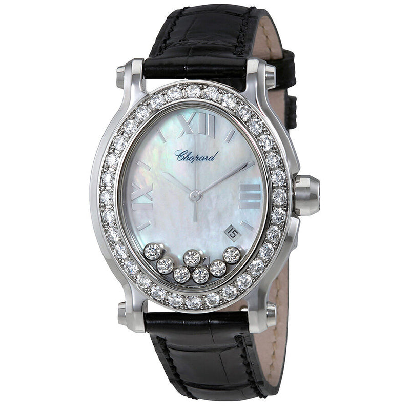 Chopard Happy Sport Diamonds Mother of Pearl Dial Ladies Watch #278546-3002 - Watches of America