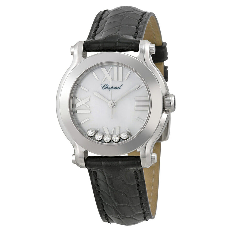 Chopard Happy Sport II Round White Diamond Dial Ladies Watch #278509-3001 - Watches of America