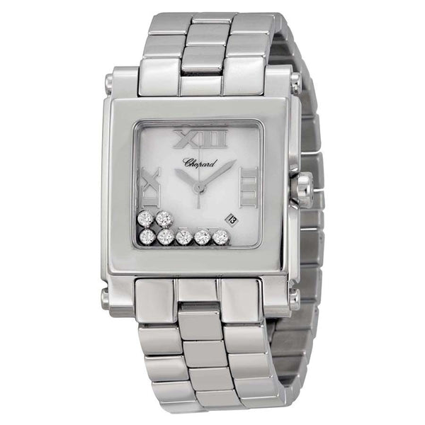 Chopard Happy Sport II White Dial Stainless Steel Ladies Watch #278496-3001 - Watches of America