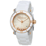 Chopard Happy Sport Silvertone Guilloche Dial Ladies Watch #278551-6002 - Watches of America