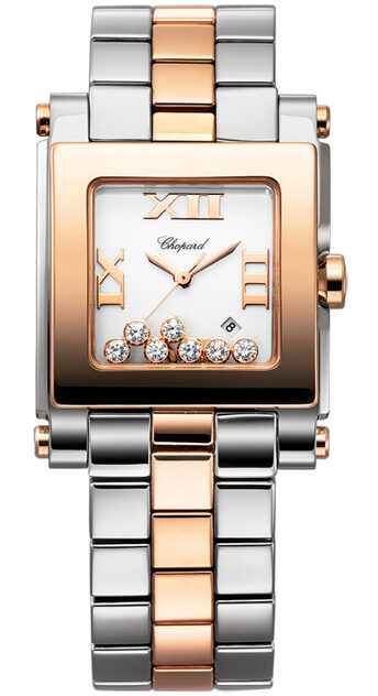 Chopard Happy Sport White Dial Ladies Watch #278498-9001 - Watches of America