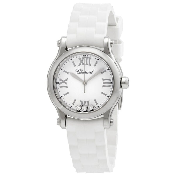 Chopard Happy Sport White Dial Ladies Watch #278590-3001 - Watches of America
