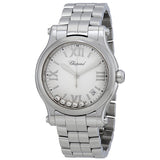 Chopard Happy Sport White Matte Dial Ladies Watch #278582-3002 - Watches of America