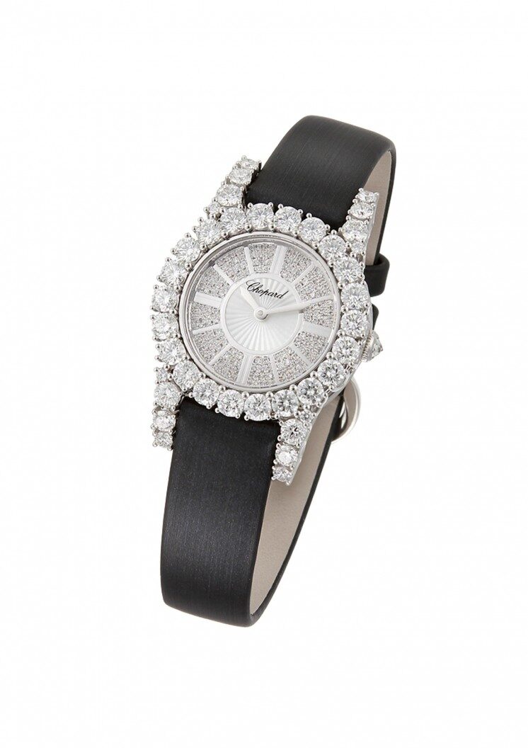 Chopard Heure du Diamant Diamond Pave Guilloche Dial Ladies Watch #139377-1001 - Watches of America