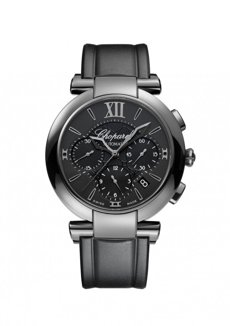 Chopard Imperiale Black Dial Black Rubber Men's Watch #388549-3007 - Watches of America