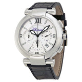 Chopard Imperiale Chronograph Automatic Silver Dial Stainless Steel Men's Leather Strap Watch 388549-3001#38/8549-3001 - Watches of America