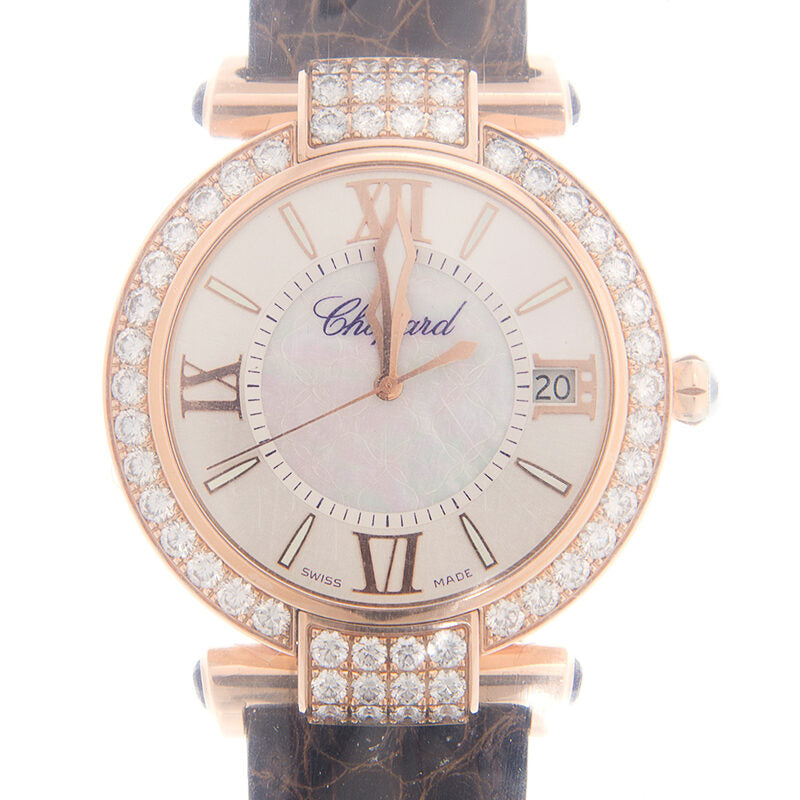 Chopard Imperiale Diamond Mother of Pearl Dial 18 kt Rose Gold Ladies Watch #384241-5003 - Watches of America