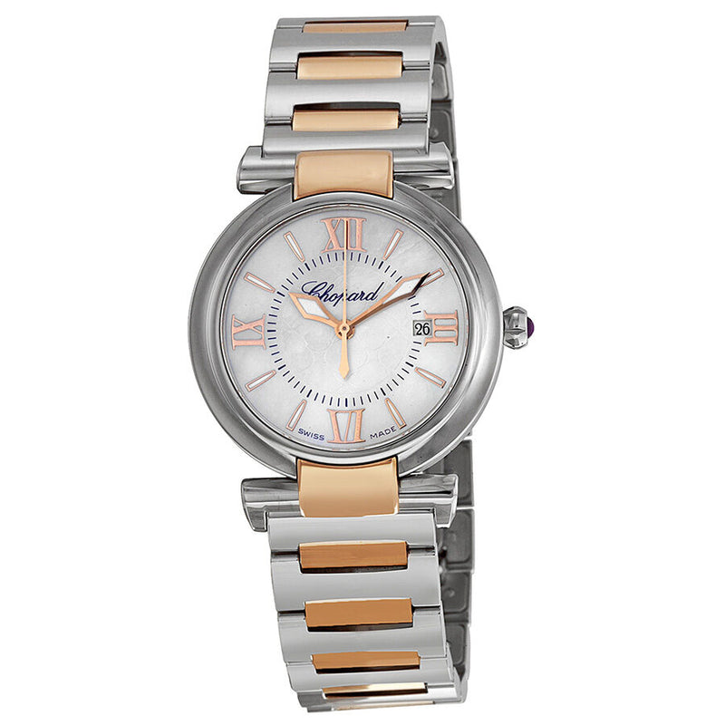 Chopard Imperiale Mother of Pearl Dial Stainless Steel and 18kt Rose Gold Ladies Watch #388541-6002 - Watches of America