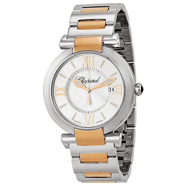 Chopard Imperiale Silver Dial 18k Rose Gold and Steel Ladies Watch #388532-6002 - Watches of America