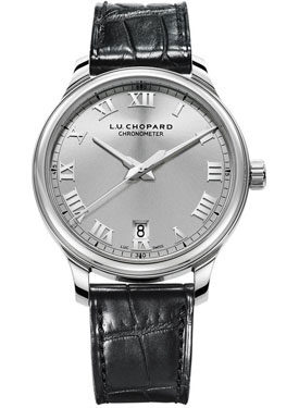 Chopard L.U.C. 1937 Classic Automatic Silver Dial Black Leather Men's Watch #168544-3002 - Watches of America