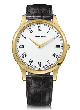 Chopard L.U.C Classic XP White Dial Yellow Gold Black Leather Men's Watch #161902-0001 - Watches of America