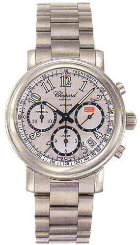 Chopard Mille Miglia Steel Silver Chronograph Men's Watch 15/8331-99#15/8331-3002 - Watches of America