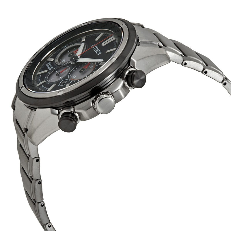 Citizen Black Dial Eco-Drive Super Titanium Chronograph Watch #CA4241-55E - Watches of America #2
