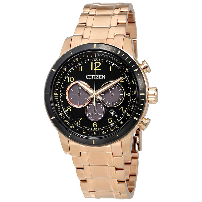 Citizen Brycen Eco-Drive Chronograph Black Dial Men's Watch #CA4359-55E - Watches of America