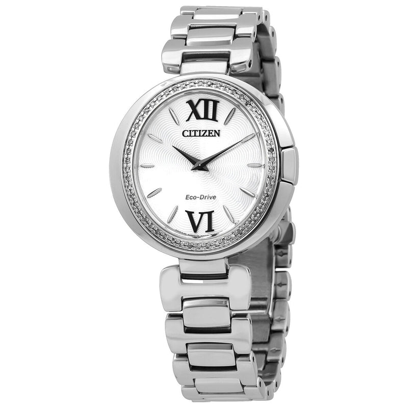 Citizen Capella Diamond Silver Dial Ladies Watch #EX1500-52A - Watches of America