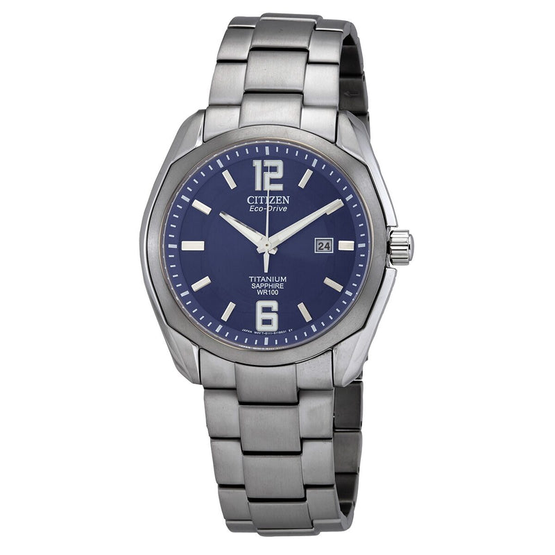 Citizen Chandler Blue Dial Titanium Men's Watch #BM7080-54L - Watches of America
