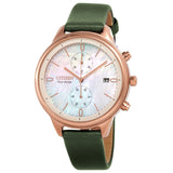 Citizen Chandler Chronograph Mother of Pearl Ladies Watch #FB2008-01D - Watches of America