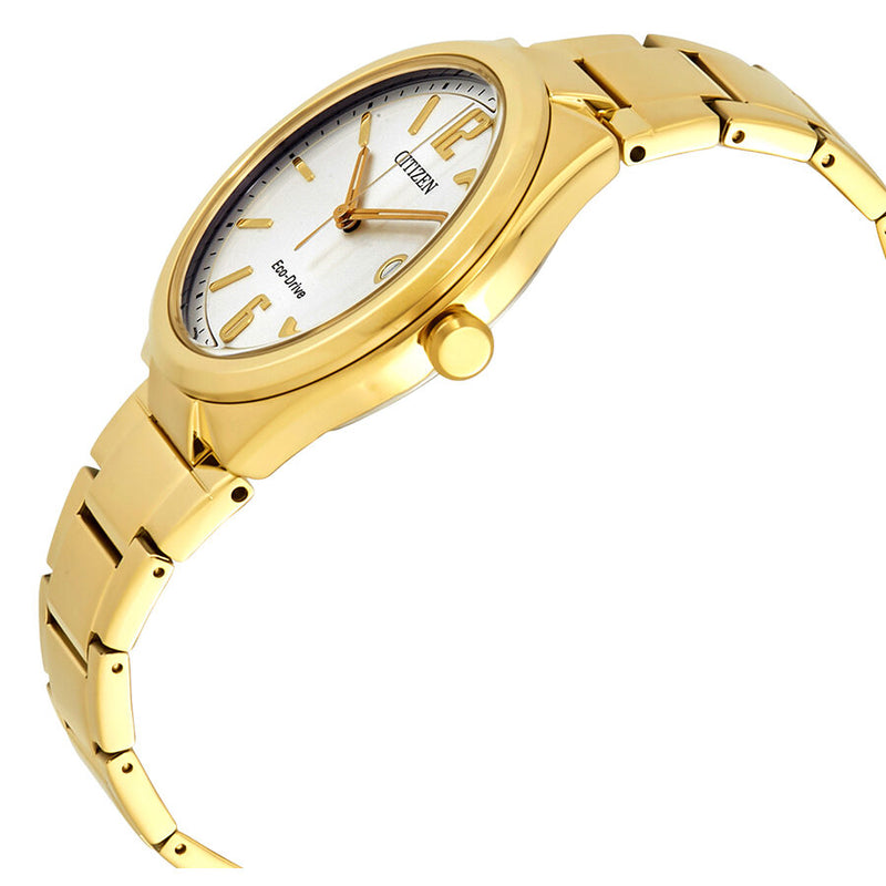 Citizen Chandler Eco-Drive Silver Dial Yellow Gold-plated Men's Watch #AW1372-81A - Watches of America #2