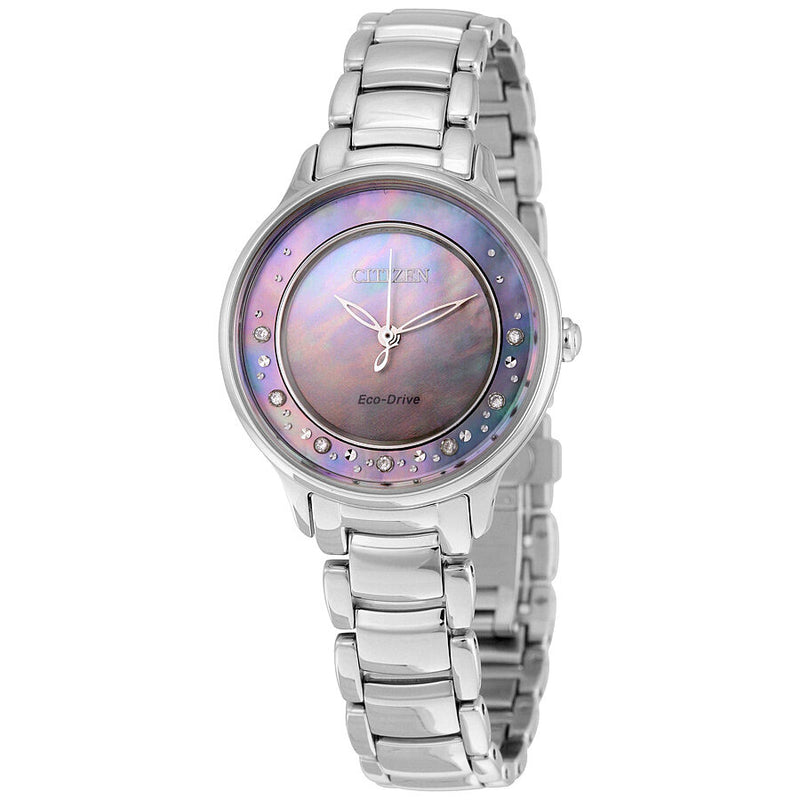 Citizen Circle Of Time Gray Mother of Pearl Stainless Steel Ladies Watch #EM0380-81N - Watches of America