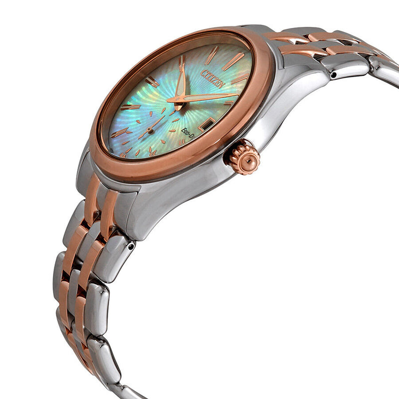 Citizen Corso Light Champagne Mother of Pearl Dial Two-Tone Ladies Watch #EV1036-51Y - Watches of America #2