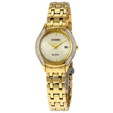 Citizen Diamond Bezel Gold-tone Stainless Steel Ladies Watch #GA1062-51P - Watches of America