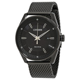 Citizen Drive Black Dial Black Ion-plated Mesh Men's Watch #BM6988-57E - Watches of America