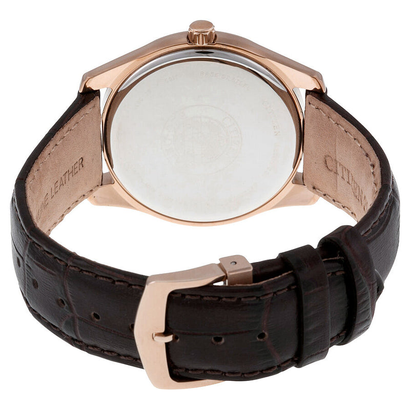 Citizen Eco Drive Black Dial Brown Leather Men's Watch #AU1043-00E - Watches of America #3