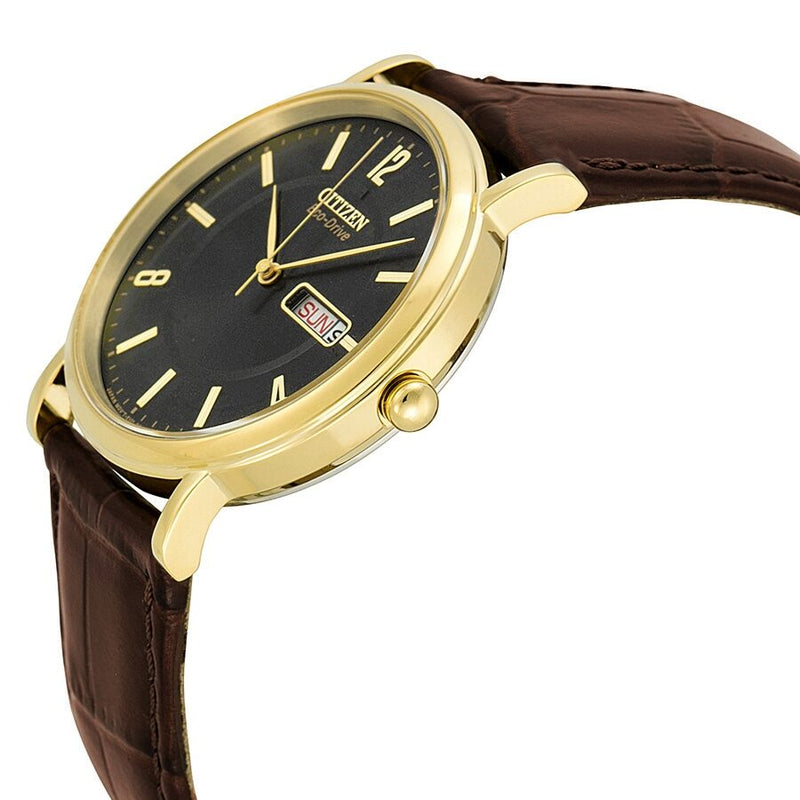 Citizen Eco Drive Black Dial Brown Leather Men's Watch #BM8242-08E - Watches of America #2