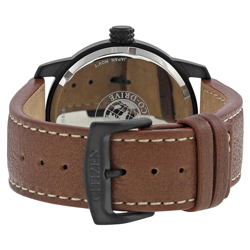 Citizen Eco Drive Black Dial Brown Leather Men's Watch #BM8475-26E - Watches of America #3