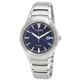 Citizen Eco-Drive Blue Dial Stainless Steel Men's Watch #AW1550-50L - Watches of America