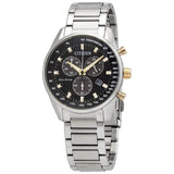 Citizen Eco-Drive Chronograph Black Dial Men's Watch #AT2396-78E - Watches of America