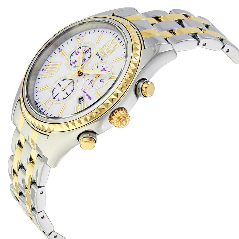 Citizen Eco-Drive Chronograph Two-Tone Stainless Steel Ladies Watch #FB1364-53A - Watches of America #2