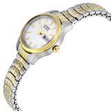 Citizen Eco-Drive Expansion White Dial Two-tone Ladies Watch #EW3154-90A - Watches of America #2