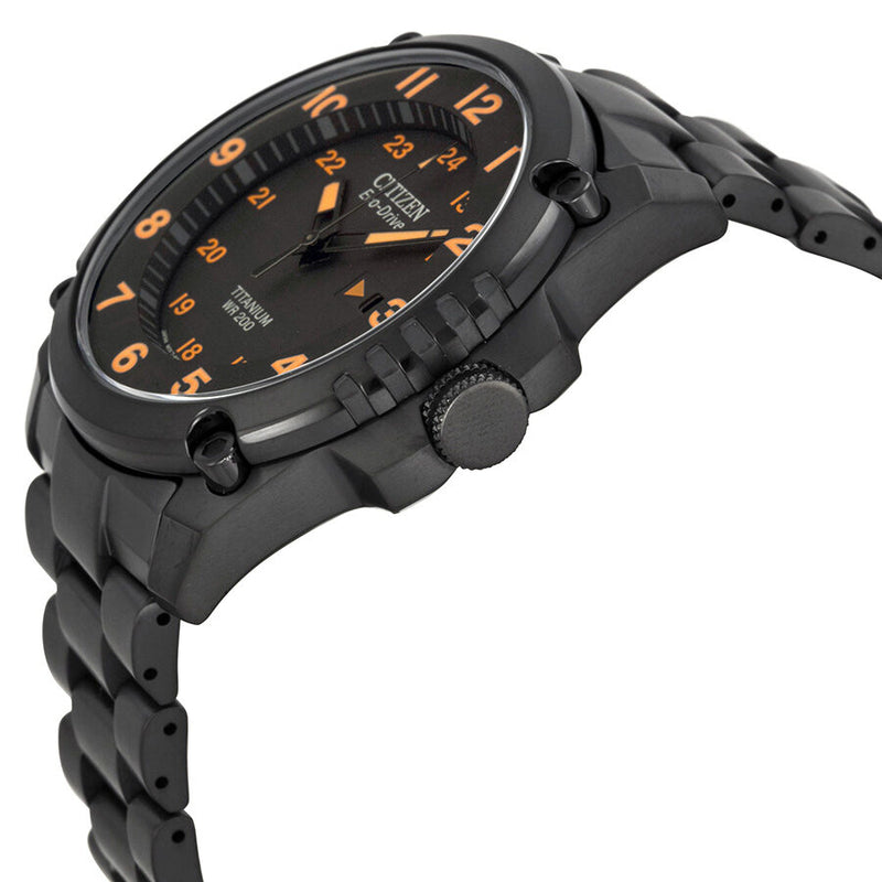 CITIZEN Eco-Drive ブラック メンズ腕時計 Citizen Pair Eco-Drive Black Dial Men's Watch BM7595-89E
