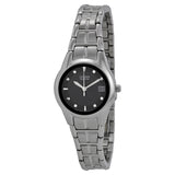 Citizen Eco Drive Black Dial Stainless Steel Ladies Watch #EW1410-50E - Watches of America