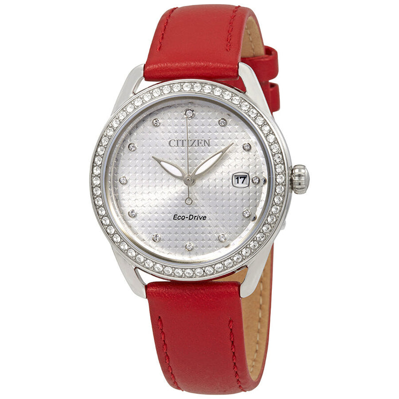 Citizen LTR Crystal Silver Dial Ladies Watch #FE6110-04A - Watches of America