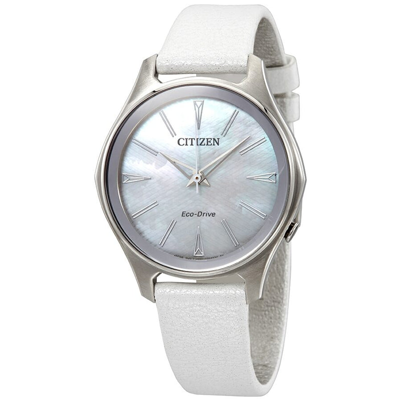 Citizen Modena Mother of Pearl Dial Ladies Watch #EM0590-03D - Watches of America