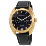 Citizen Paradex Eco-Drive Black Dial Black Leather Men's Watch #BU4013-07H - Watches of America