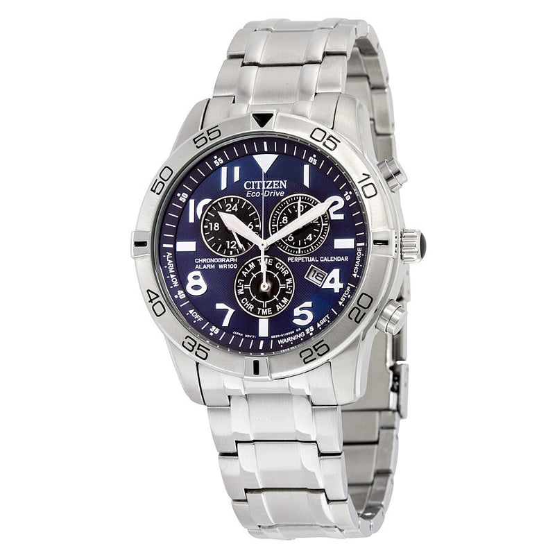 Citizen Perpetual Calendar Eco-Drive Chronograph Blue Dial Men's Watch #BL5470-57L - Watches of America