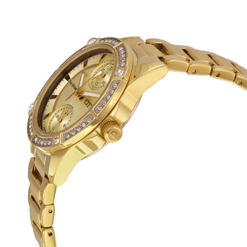 Citizen POV Eco-Drive Champagne Dial Gold-tone Ladies Watch #FD3002-51P - Watches of America #2