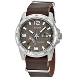 Citizen PRT Taupe Dial Brown Leather Men's Watch #AW7039-01H - Watches of America